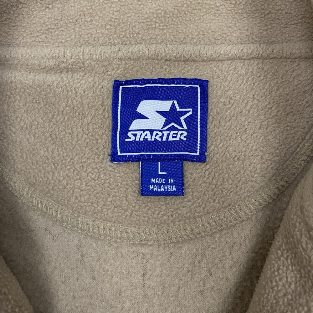 Colorado Buffaloes Starter Fleece Jacket Mens Size L Beige Striped Retro Logo - Picture 5 of 11